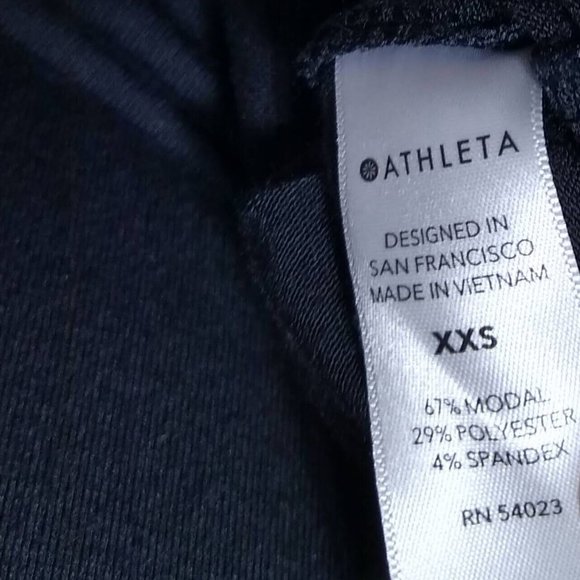 Athleta Dolman Oversized Top size XXS or 2XS Modal Black t-Shirt Muscle - Picture 4 of 7